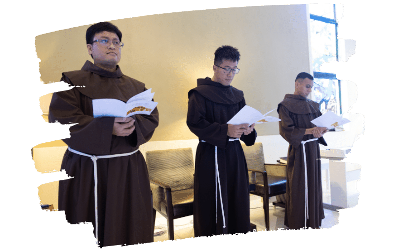 Reception of Novices in Greccio Friary of Singapore - Friars Sylvester, Julian, Timothy